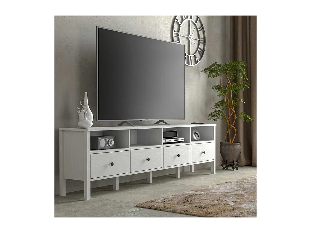 Meuble TV en aggloméré Frannie Modèle 6 : 200 x 35 x 58 cm