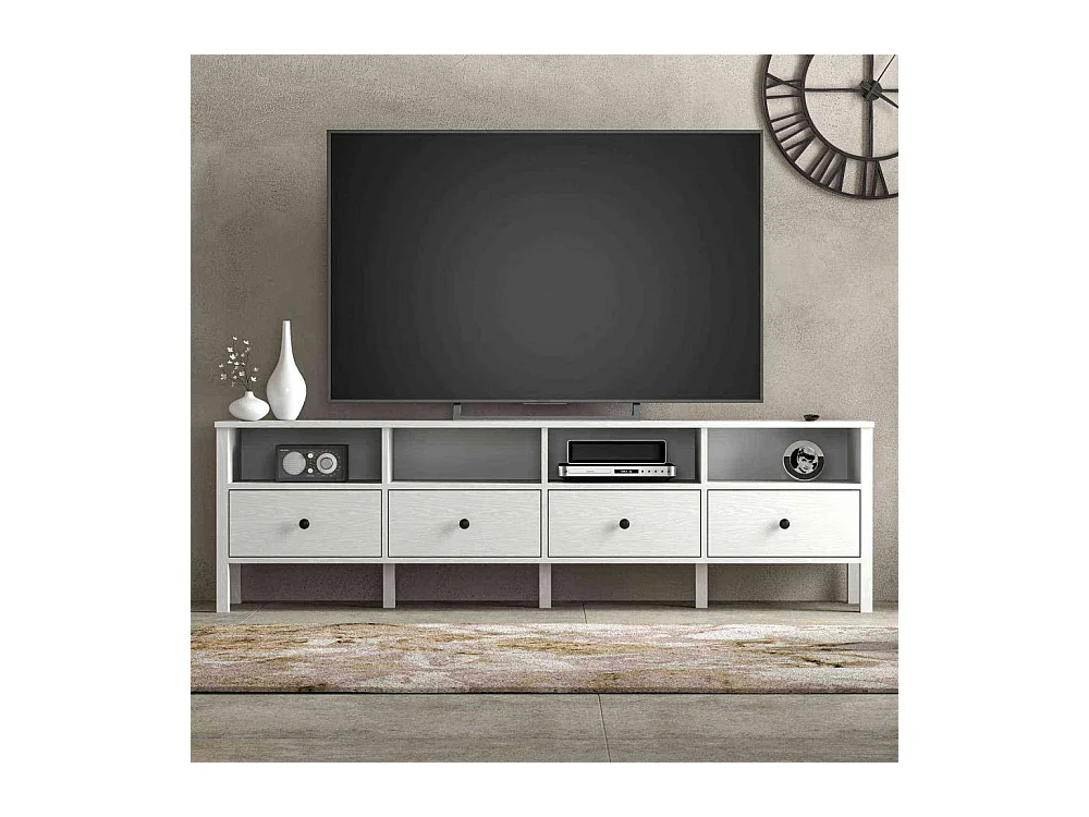 Meuble TV en aggloméré Frannie Modèle 6 : 200 x 35 x 58 cm