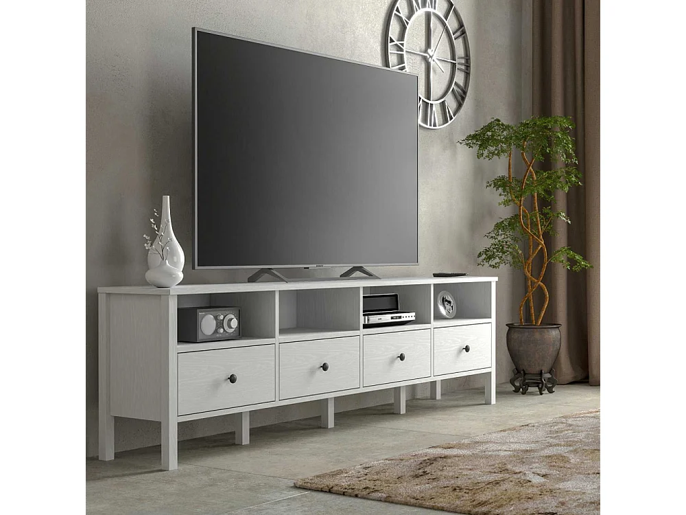 Móvel de TV – 200cm x 58cm x 59cm – Branco – Melamina