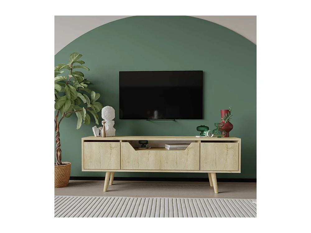 Meuble TV en aggloméré 150 x 29.8 x 53 cm Roma