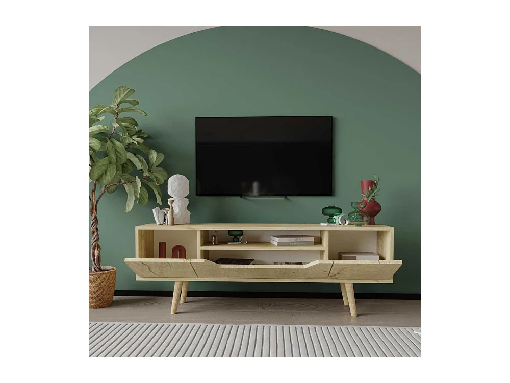 Meuble TV en aggloméré 150 x 29.8 x 53 cm Roma