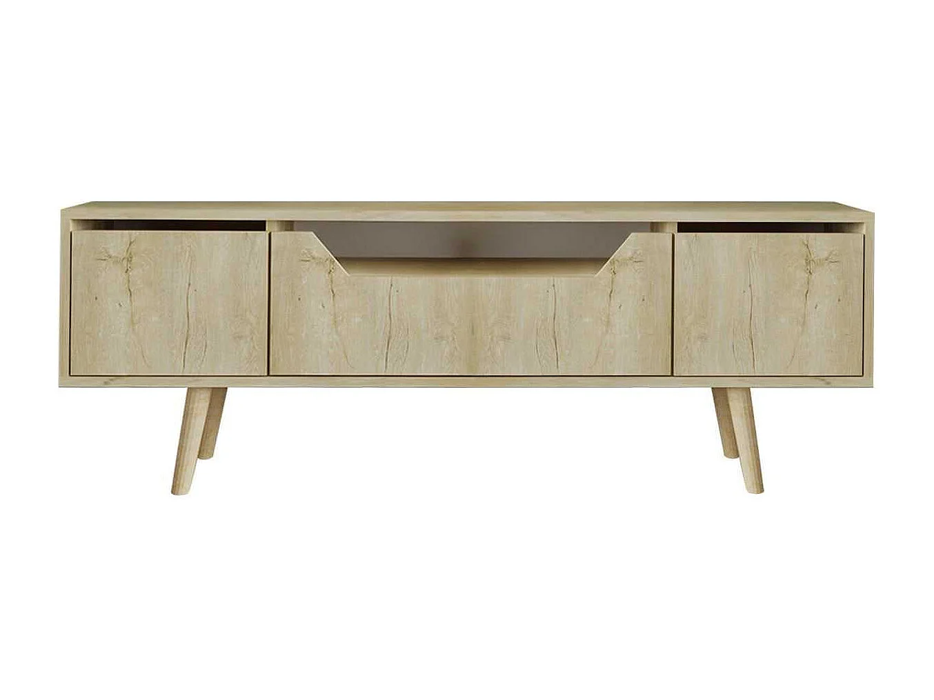 Mueble de TV – 150 cm – Roble Zafiro – Tablero aglomerado revestido de melamina