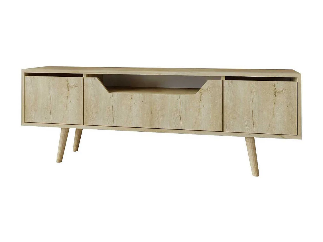 Mueble de TV – 150 cm – Roble Zafiro – Tablero aglomerado revestido de melamina