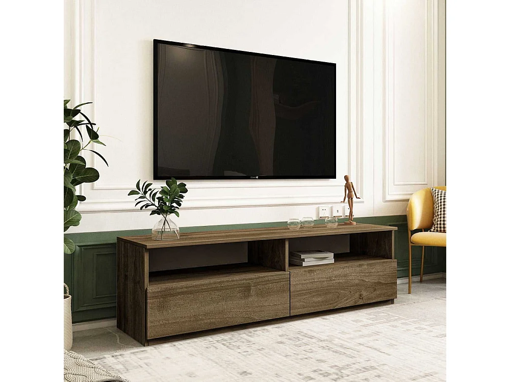 Móvel de TV – 144 cm x 49,8 cm x 45 cm – Nogueira – Painel de partículas