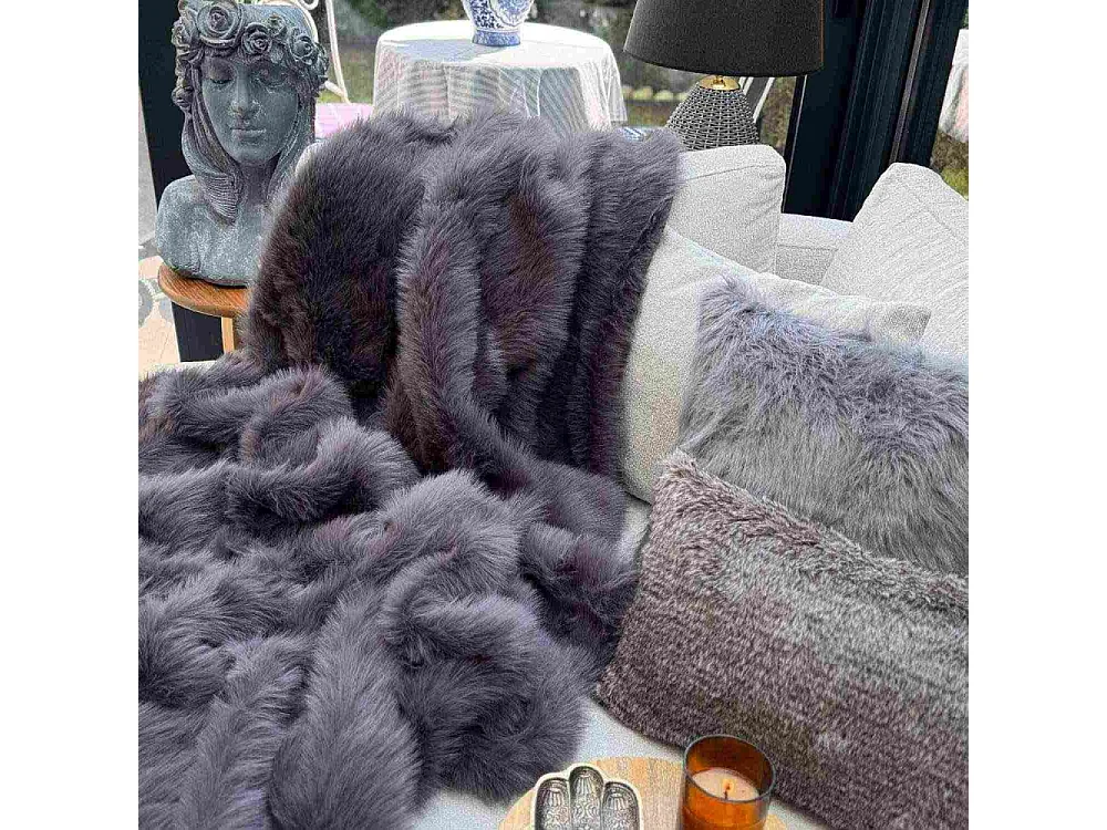 Jeté de canapé en polyester 200x75 Lolita