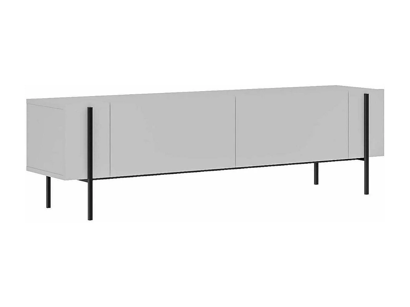 Mueble de TV – 160 cm x 45,6 cm x 31,4 cm – Blanco – Tablero de partículas recubierto de melamina