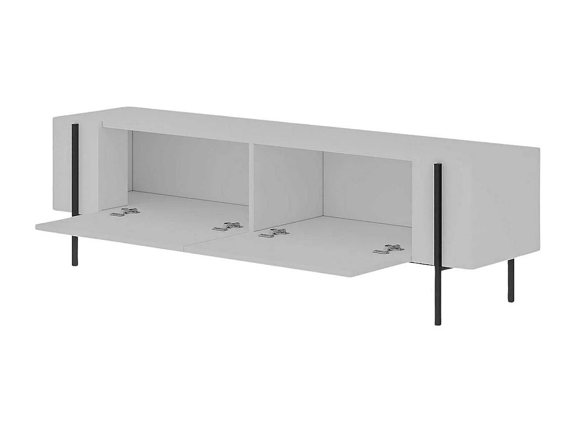 Mueble de TV – 160 cm x 45,6 cm x 31,4 cm – Blanco – Tablero de partículas recubierto de melamina