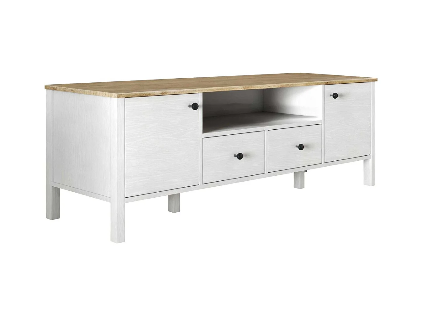 Meuble TV en aggloméré Frannie Modèle 4 : 180 x 35 x 58 cm