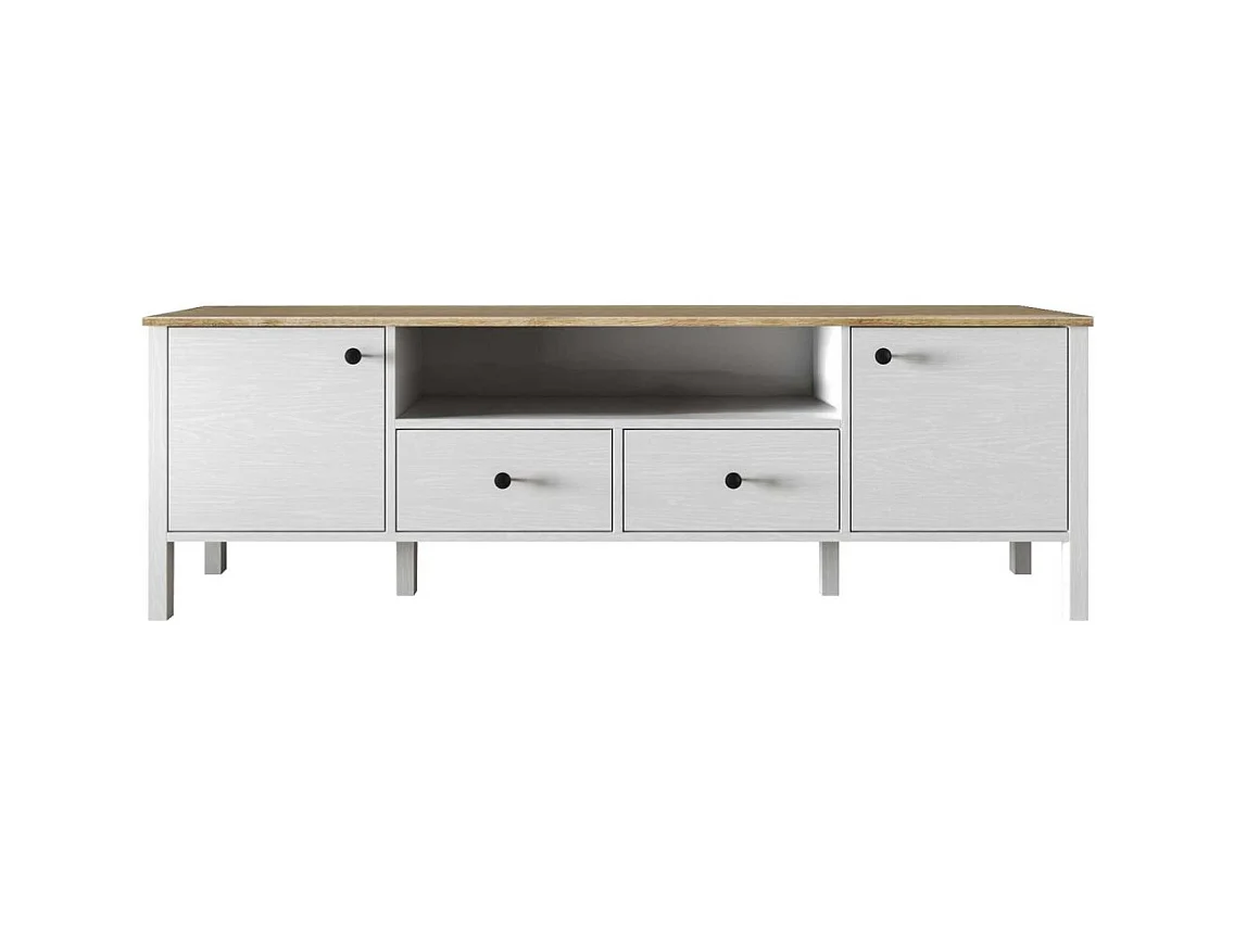 Meuble TV en aggloméré Frannie Modèle 4 : 180 x 35 x 58 cm