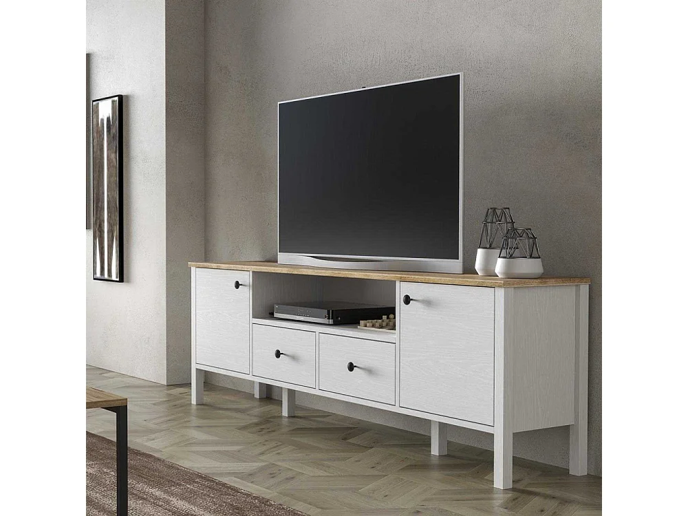 Móvel de TV – 180 cm x 58 cm x 35 cm – Branco – MDF