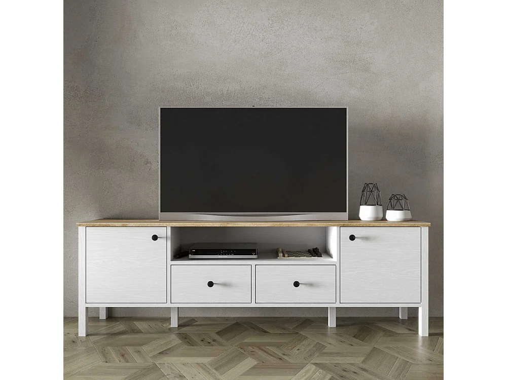 Móvel de TV – 180 cm x 58 cm x 35 cm – Branco – MDF