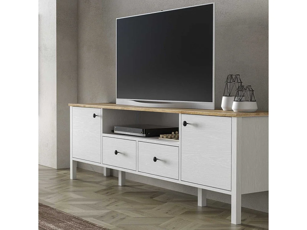 Móvel de TV – 180 cm x 58 cm x 35 cm – Branco – MDF