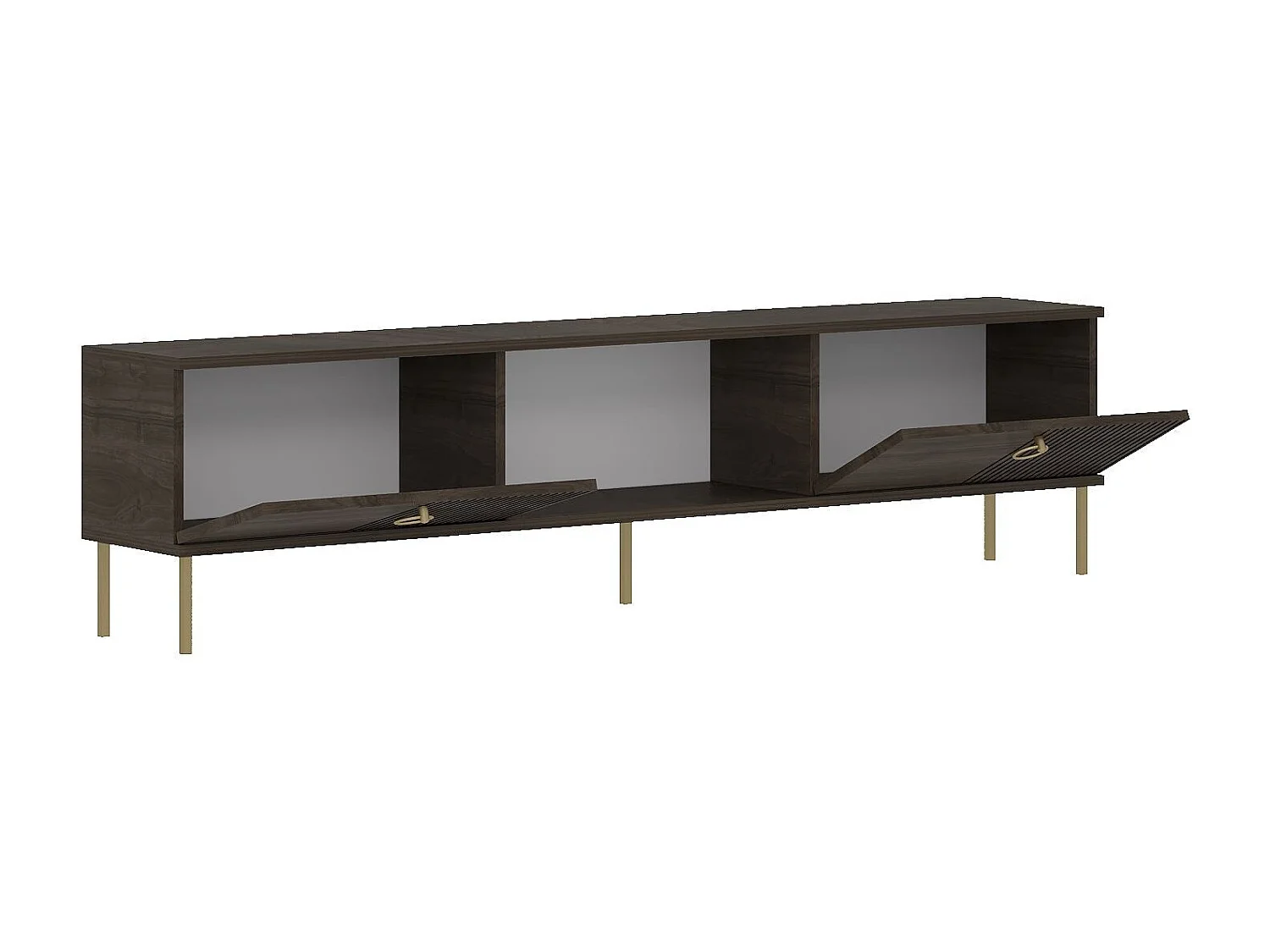 Mueble de TV – 180 cm x 45 cm x 30 cm – Nogal – MDF
