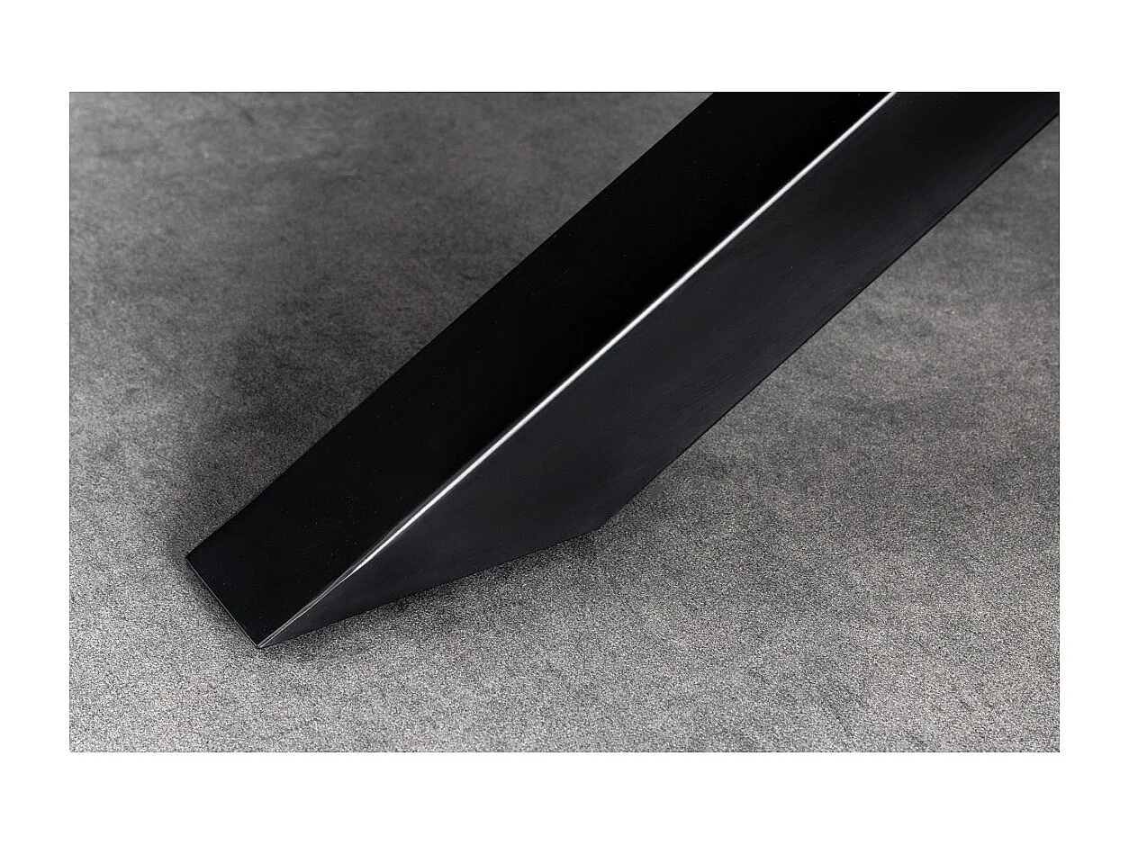 Table ARKAYA – Bois massif d'acacia verni et métal noir – 200 cm – Style industriel