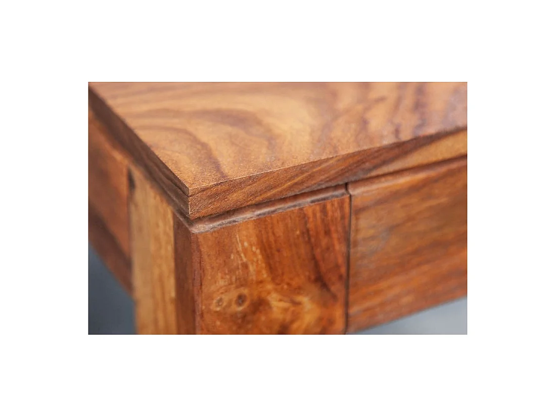 Table TAVINA – Massivholz Sheesham – 135 cm – Platte Stärke 97 mm – Rustikaler Stil