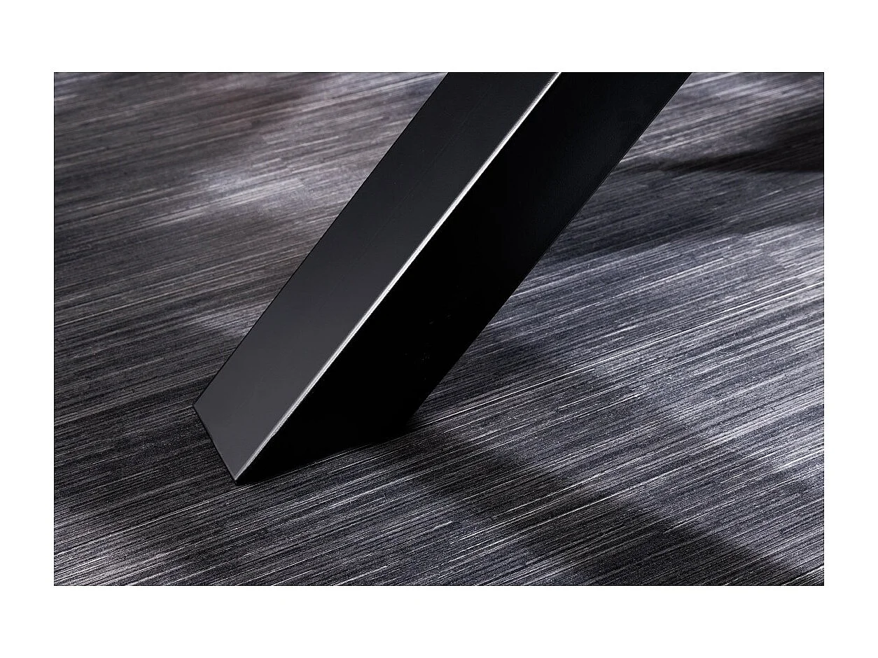 Table ARKAYA – Bois massif de sheesham verni et métal noir – 200 cm – Plateau épais 35 mm – Style industriel