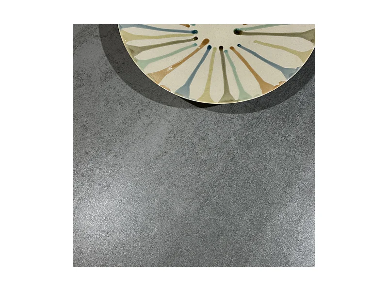 Table extensible 200 à 300 cm céramique gris pieds demi-lune - ALYSSA