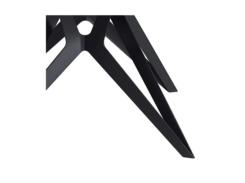 Table extensible 90 à 160 cm céramique gris anthracite marbré - EMMETT