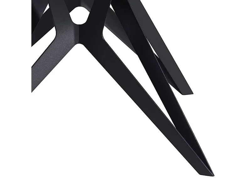 Table extensible 90 à 160 cm céramique gris anthracite marbré - EMMETT