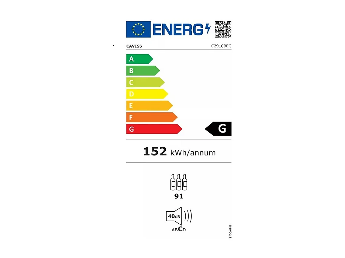Caviss Cave à vin de service 91 bouteilles - C291CBEG