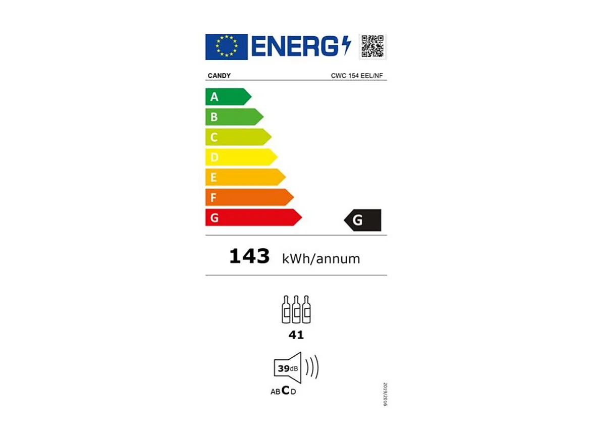 Candy Cave à vin de service 41 bouteilles - CWC154EEL/NF