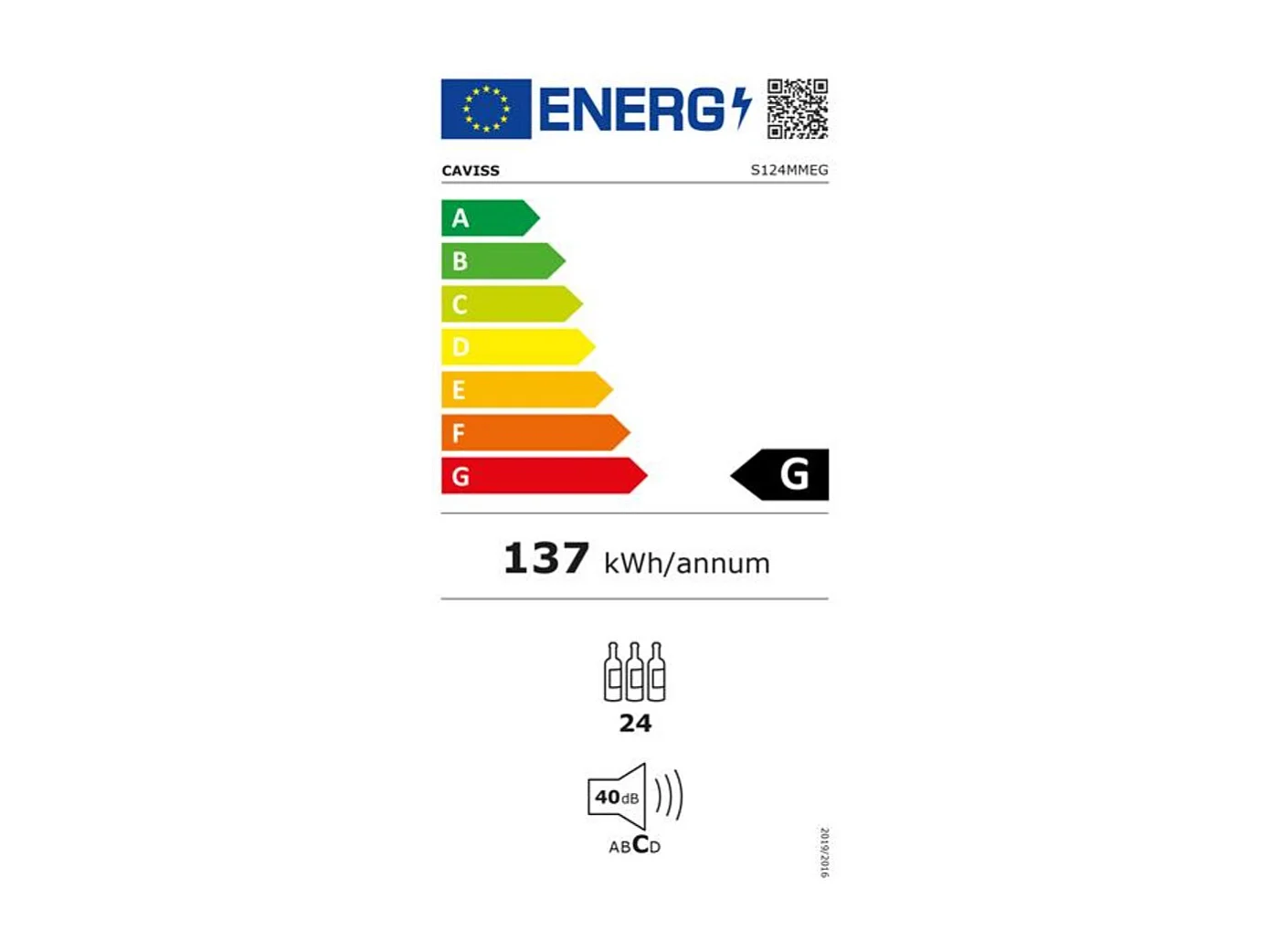 Caviss Cave à vin de service 24 bouteilles - S124MMEG
