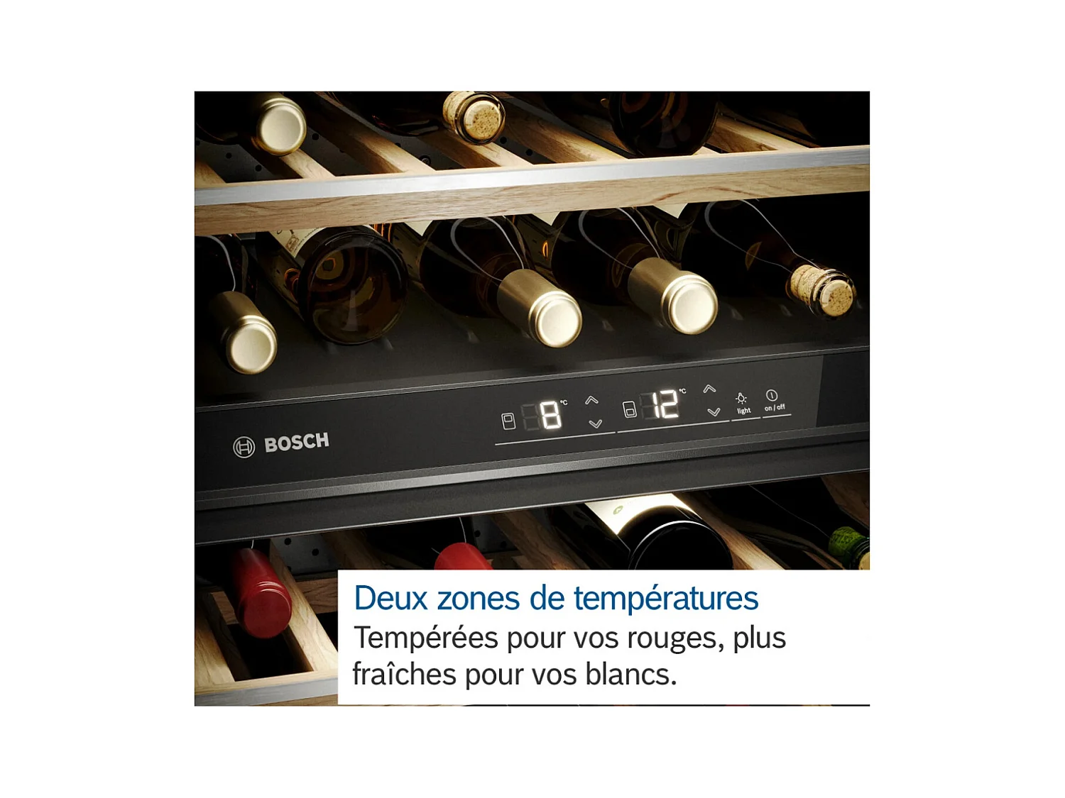 Bosch Cave à vin 44 bouteilles double zone noir - KWK16ABGB
