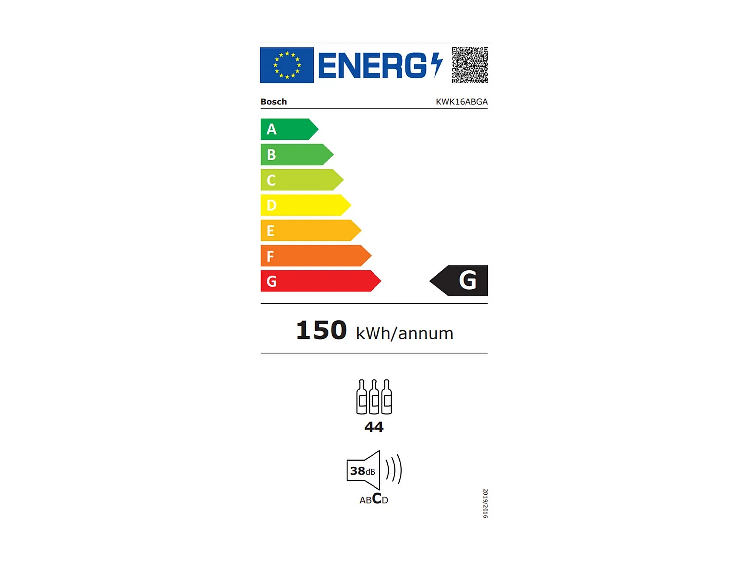 Bosch Cave à vin 44 bouteilles double zone noir - KWK16ABGB