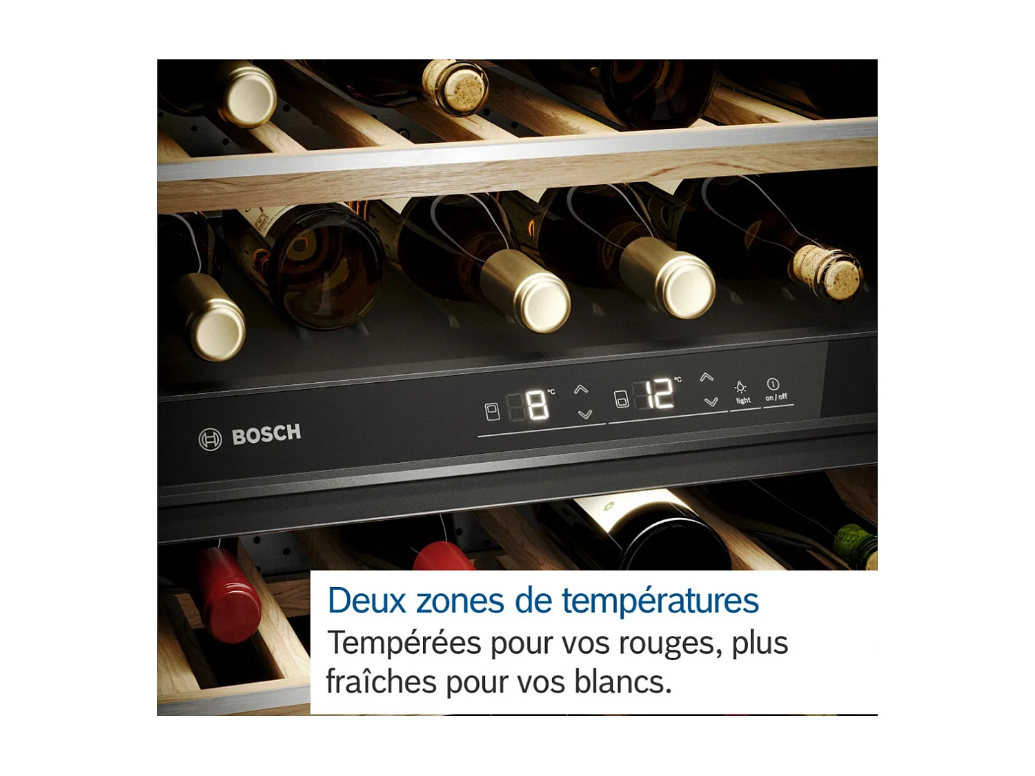 Bosch Cave à vin 44 bouteilles double zone noir - KWK16ABGB