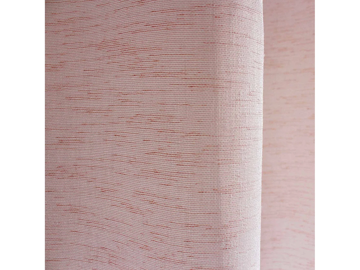 Rideau Voilage Effet Lin "Maya" 140x240cm Vieux Rose