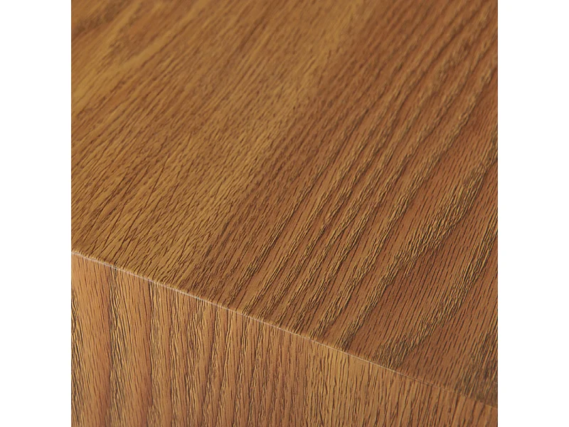 Petite table d'appoint hexagonale décor chêne H. 30 cm - CARAMELLO