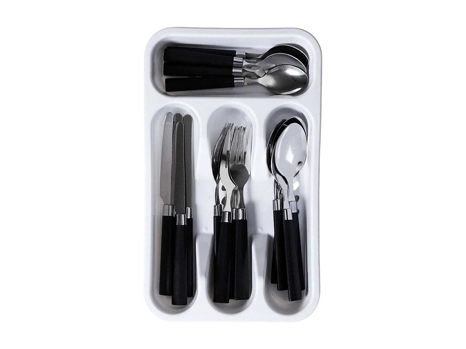 Ménagère 16 Pièces & Range-Couverts "Campus" 32cm Noir