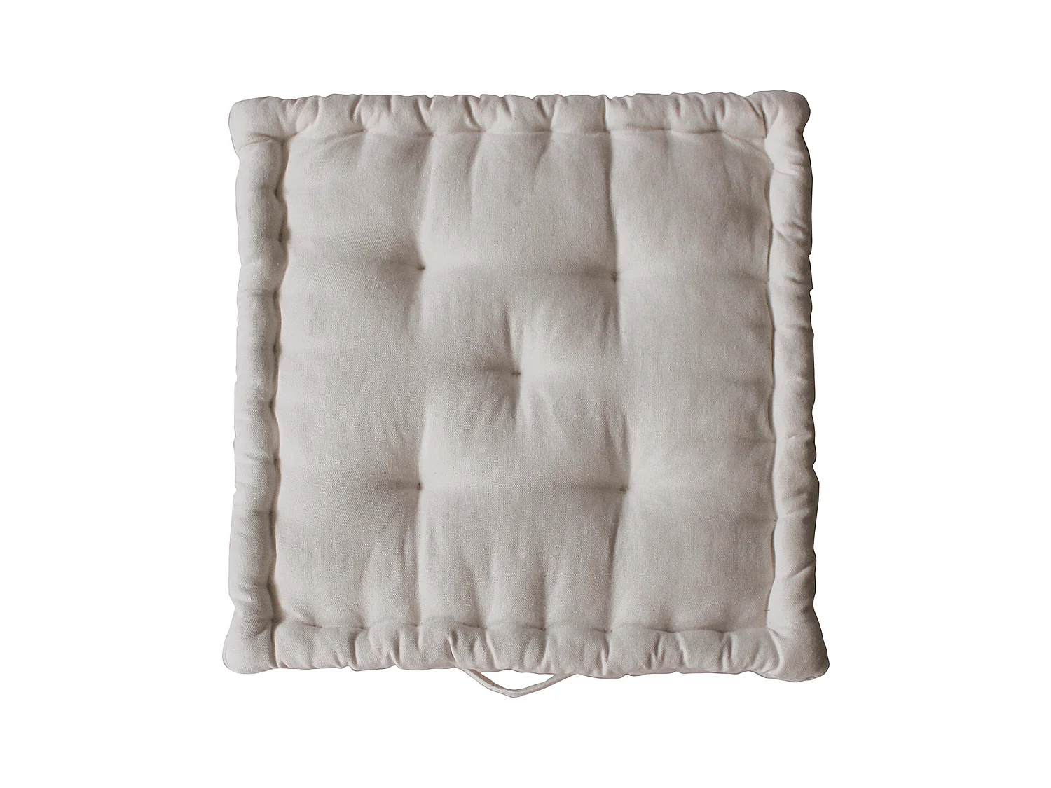 Coussin de Sol en Coton "Dune" 40x40cm Écru