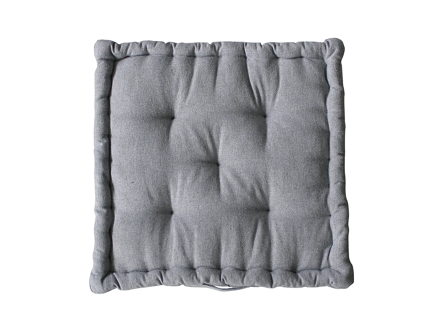 Coussin de Sol en Coton "Dune" 40x40cm Gris Clair