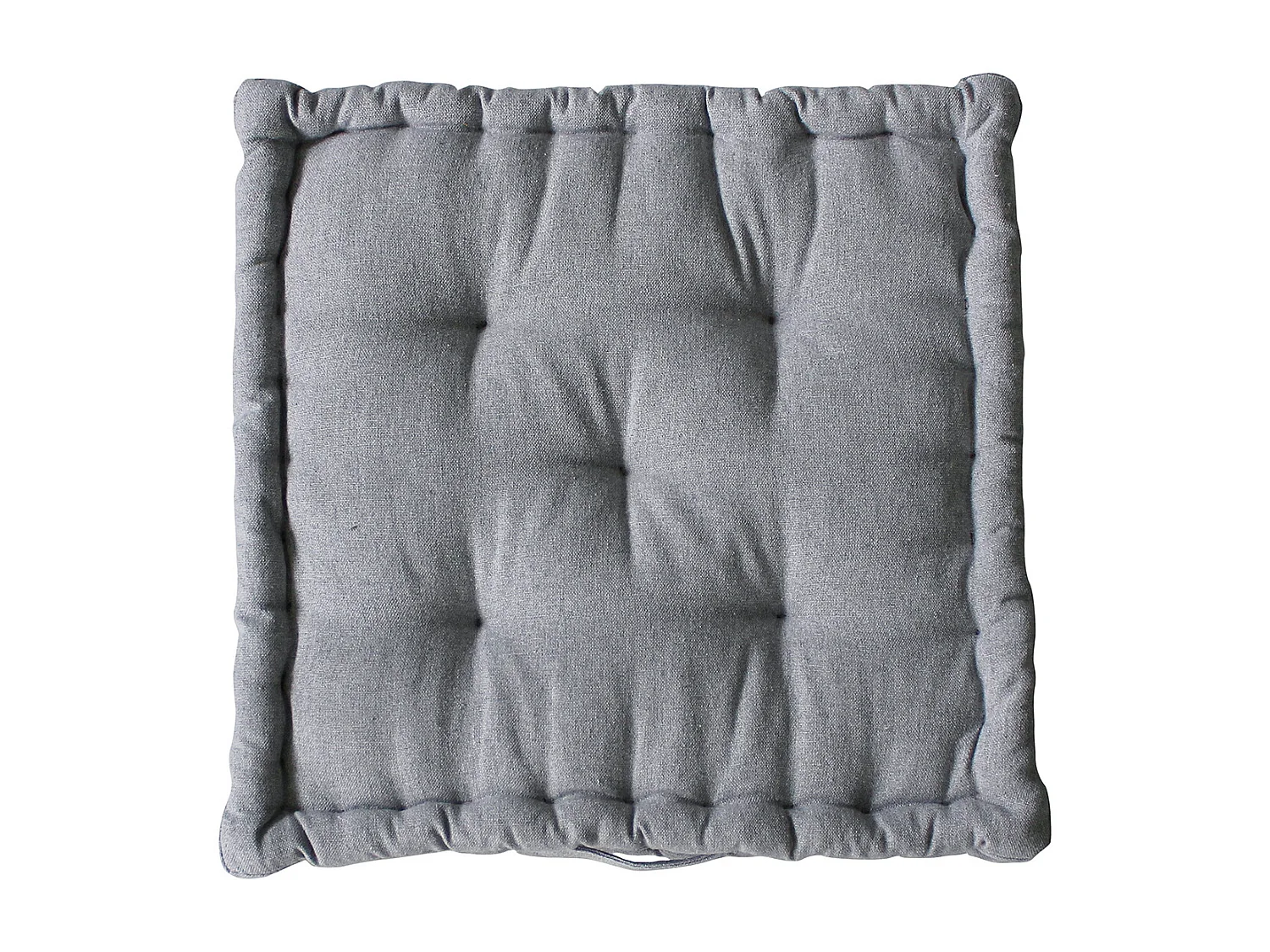 Coussin de Sol en Coton "Dune" 40x40cm Gris Clair