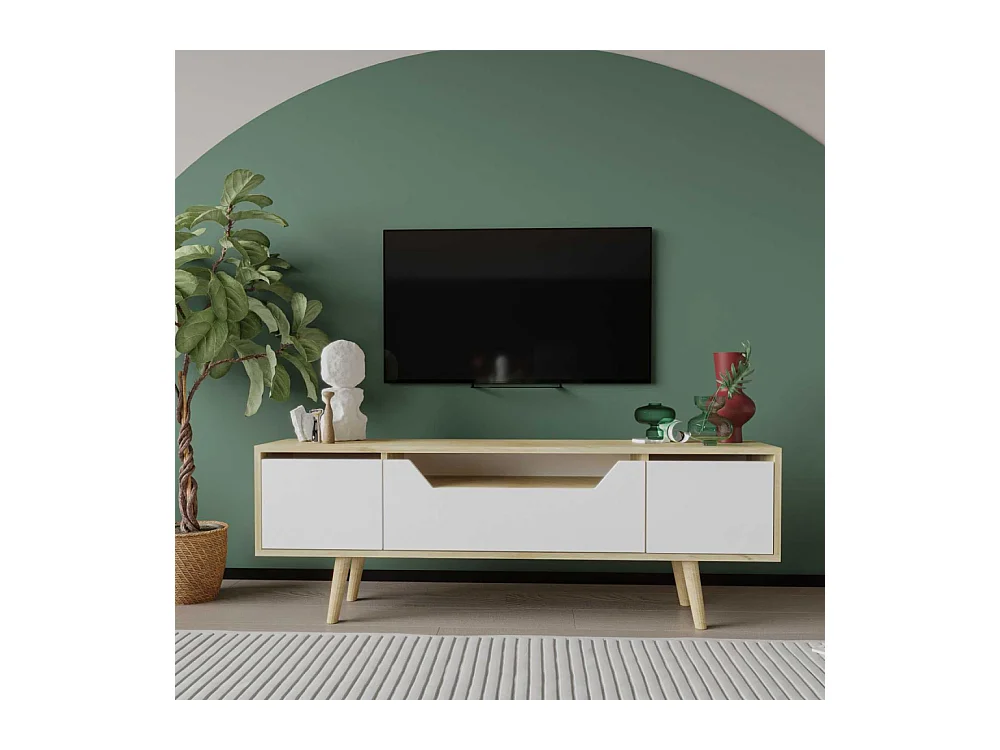 Meuble TV en aggloméré 150 x 29.8 x 53 cm Roma