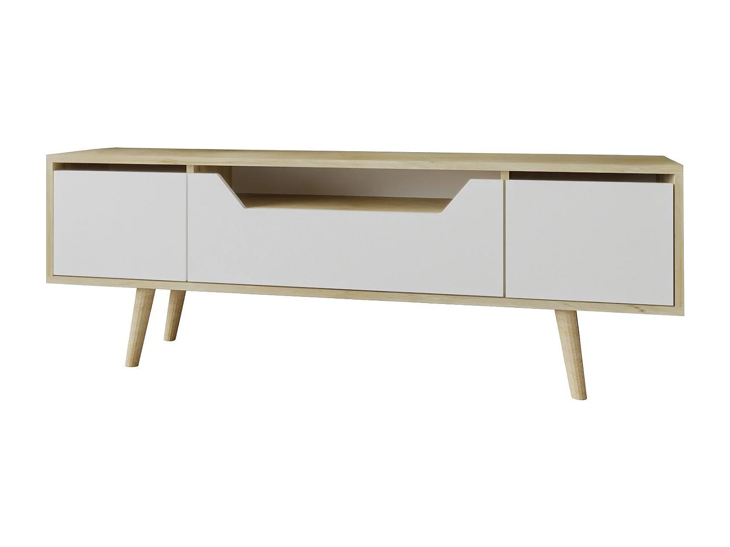 Meuble TV en aggloméré 150 x 29.8 x 53 cm Roma