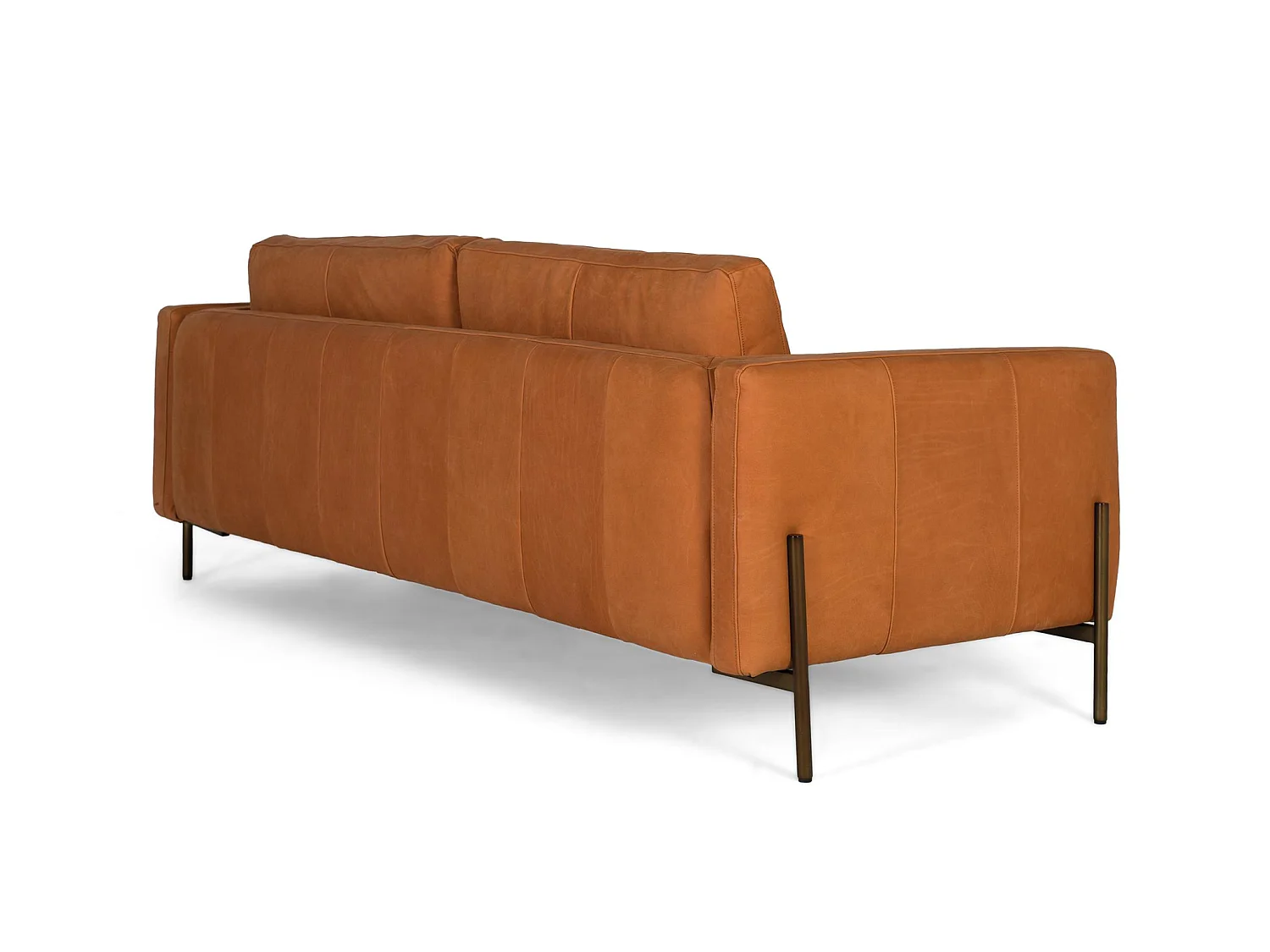 Canapé en cuir 227 cm style contemporain - 85x227x98
