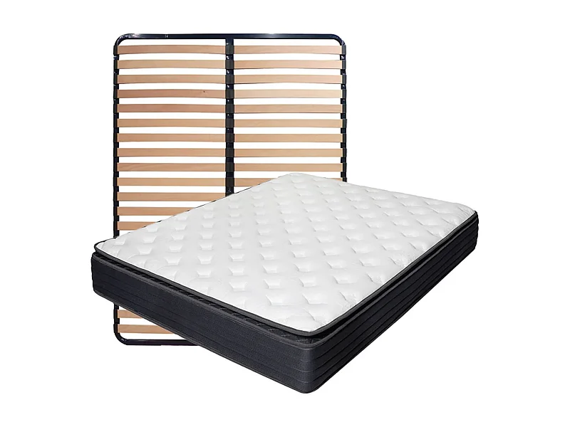 Pack Matelas ressorts ensachés + AltoLattes 140x190cm - TAMAR
