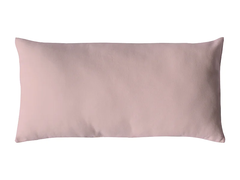 Coussin Déco Uni "Panama" 30x50cm Vieux Rose