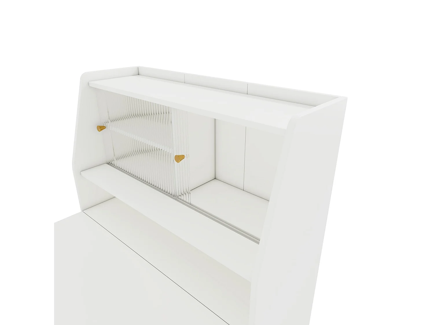 Tavolo da pranzo allungabile bianco per 2 o 3 persone con spazio di archiviazione, regolabile in 4 lunghezze, 52/132,5x80x73cm