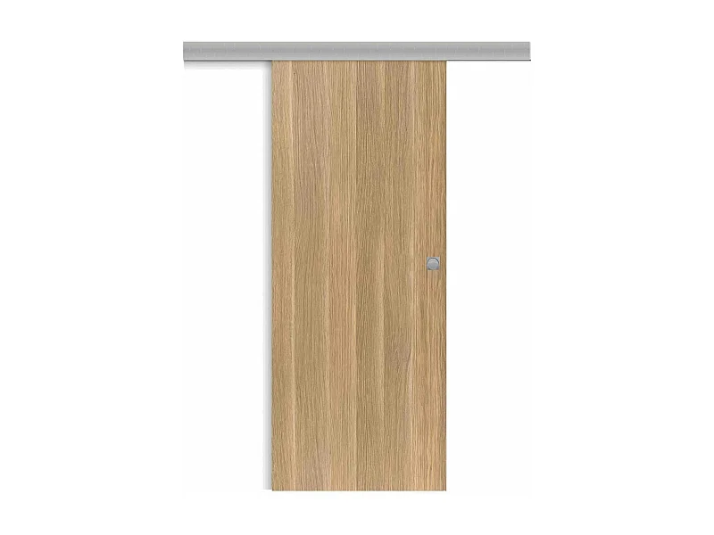 Porte coulissante applique Matild 83 cm avec cuvette carrée chromée