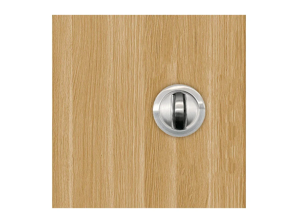 Porte coulissante cloison Matild 83 cm avec crochet rond condamnation chromé