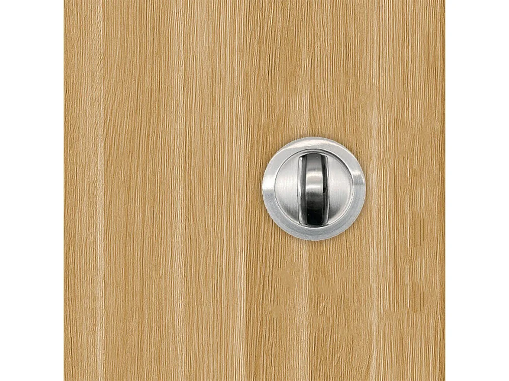 Porte coulissante cloison Matild 73 cm avec crochet rond condamnation chromé