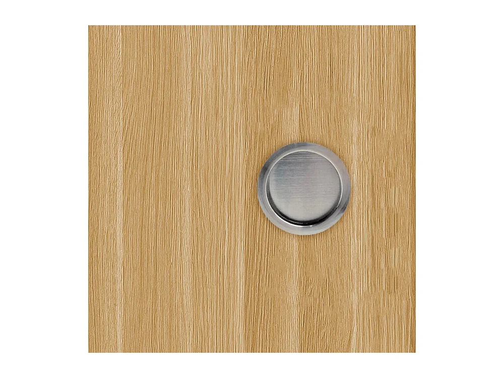 Porte coulissante applique Matild 63 cm avec cuvette ronde chromée