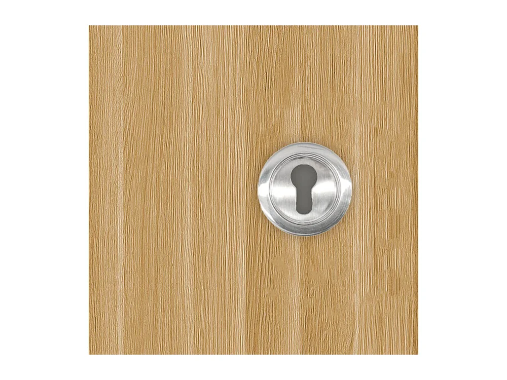 Porte coulissante applique Matild 93 cm avec crochet cylindre rond chromé