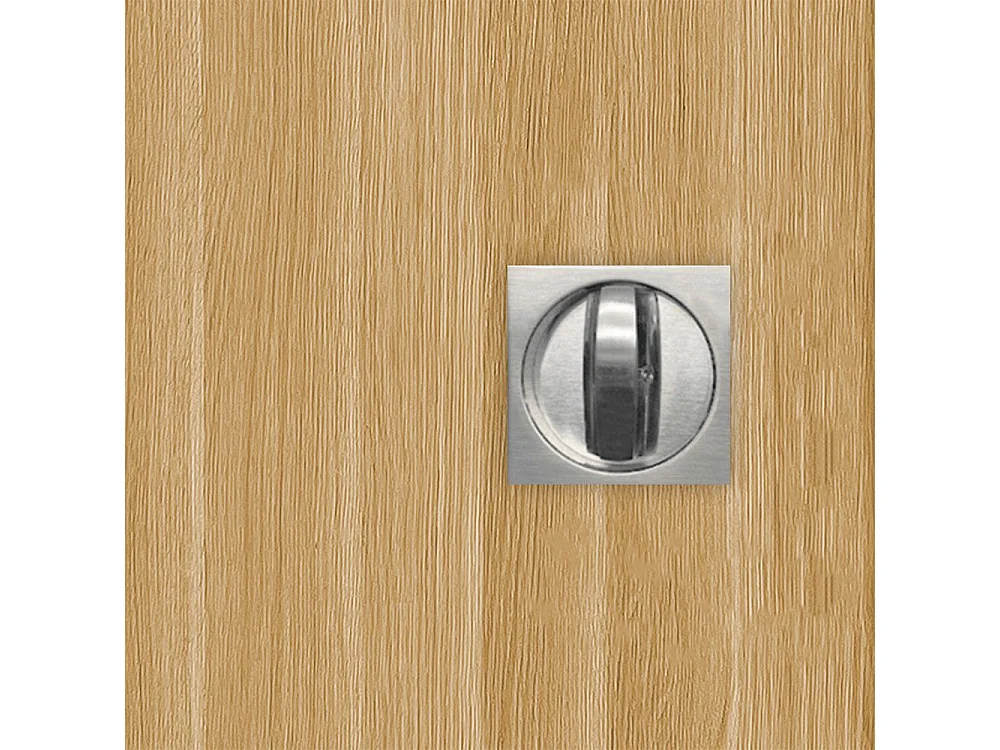 Porte coulissante applique April 73 cm avec crochet carré condamnation chromé