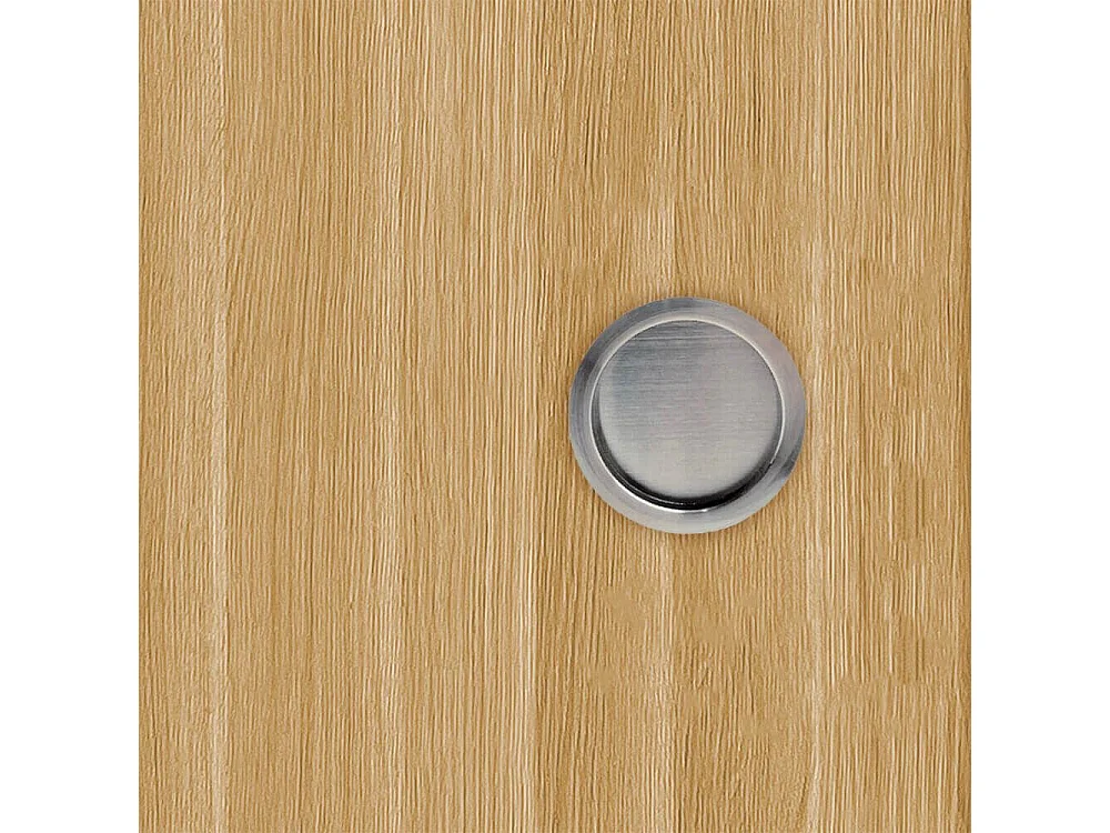 Porte coulissante cloison Matild 83 cm avec cuvette ronde chromée