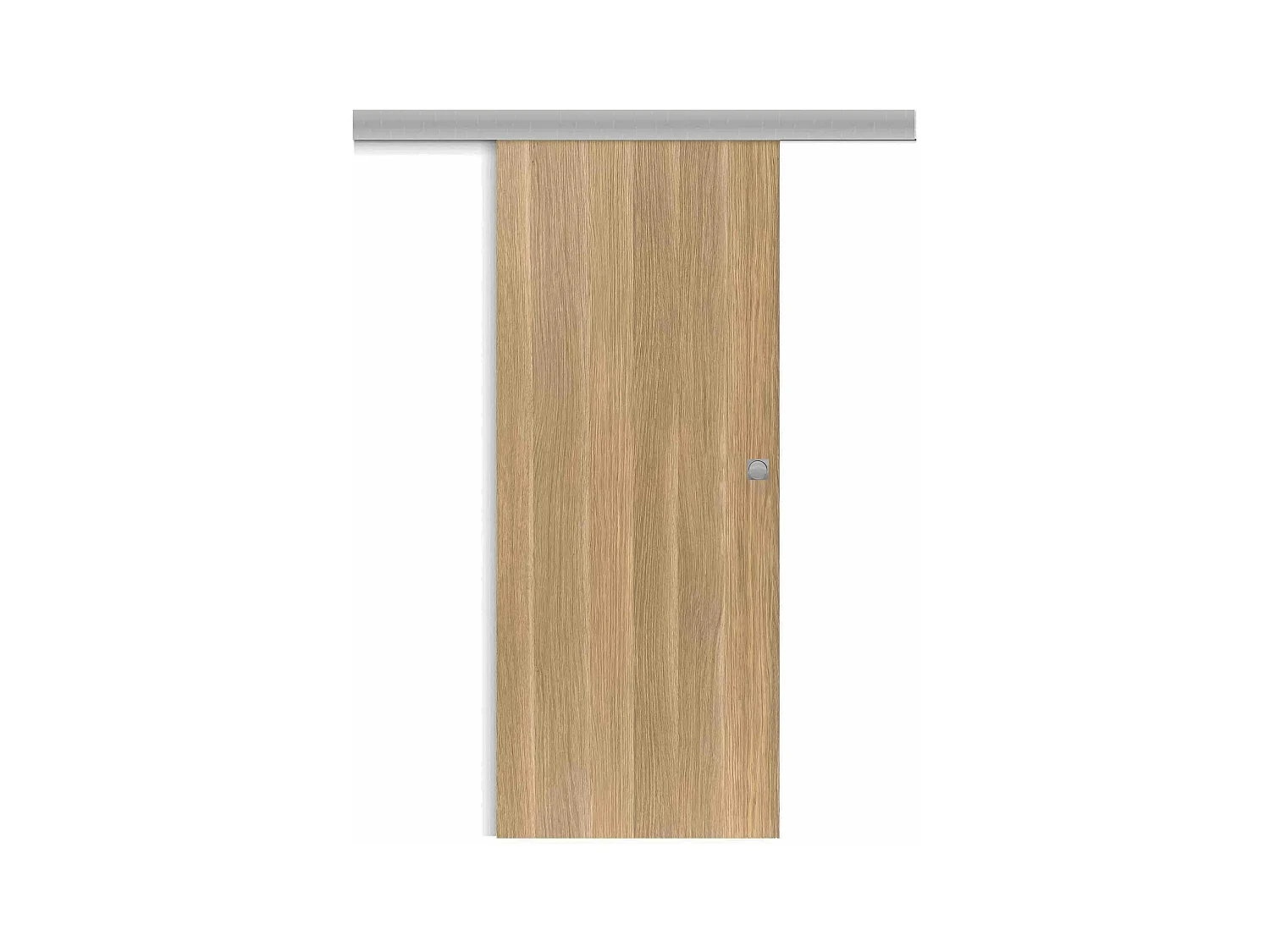 Porte coulissante applique Matild 73 cm avec cuvette carrée chromée