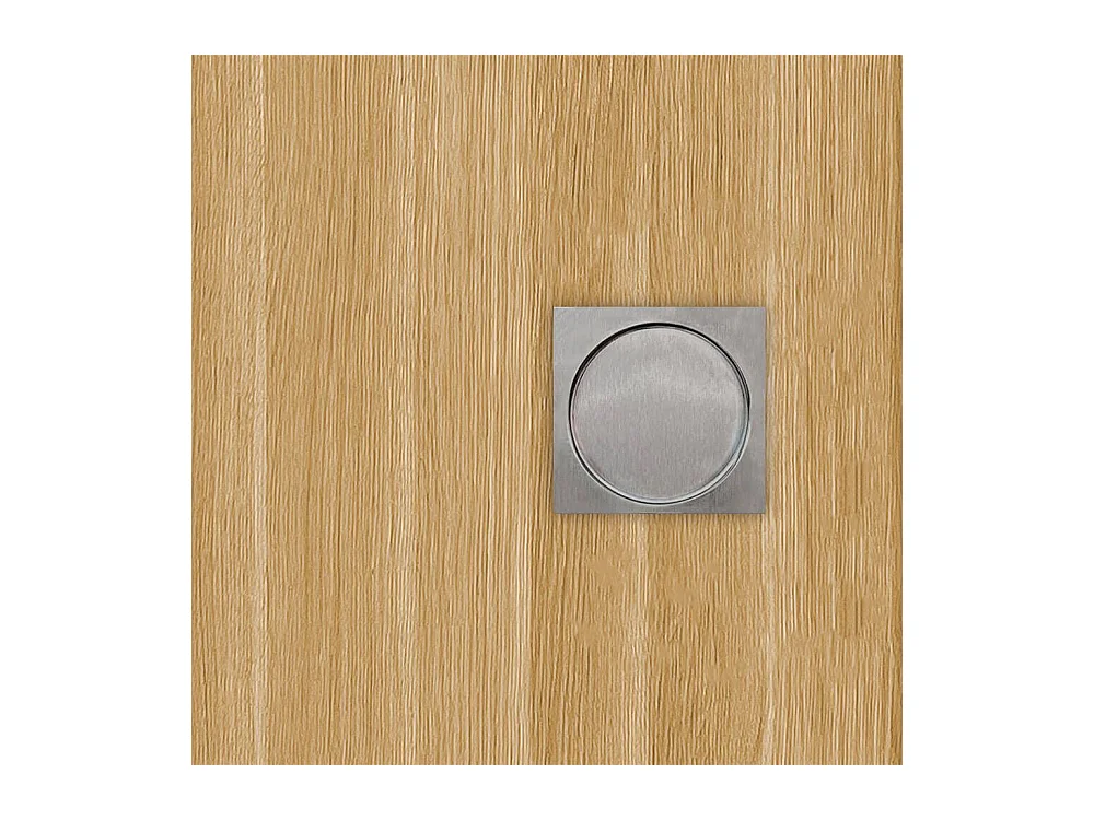 Porte coulissante applique Matild 73 cm avec cuvette carrée chromée